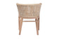 bali & pari Papua Modern Bohemian Antique White Washed Rattan and Mahogany Wood Dining Chair FredCo
