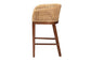bali & pari Papua Modern Bohemian Natural Rattan and Walnut Brown Acacia Wood Counter Stool FredCo