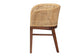 bali & pari Papua Modern Bohemian Natural Rattan and Walnut Brown Acacia Wood Dining Chair FredCo