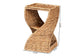 bali & pari Pelleas Modern Bohemian Natural Brown Seagrass and Wood End Table FredCo