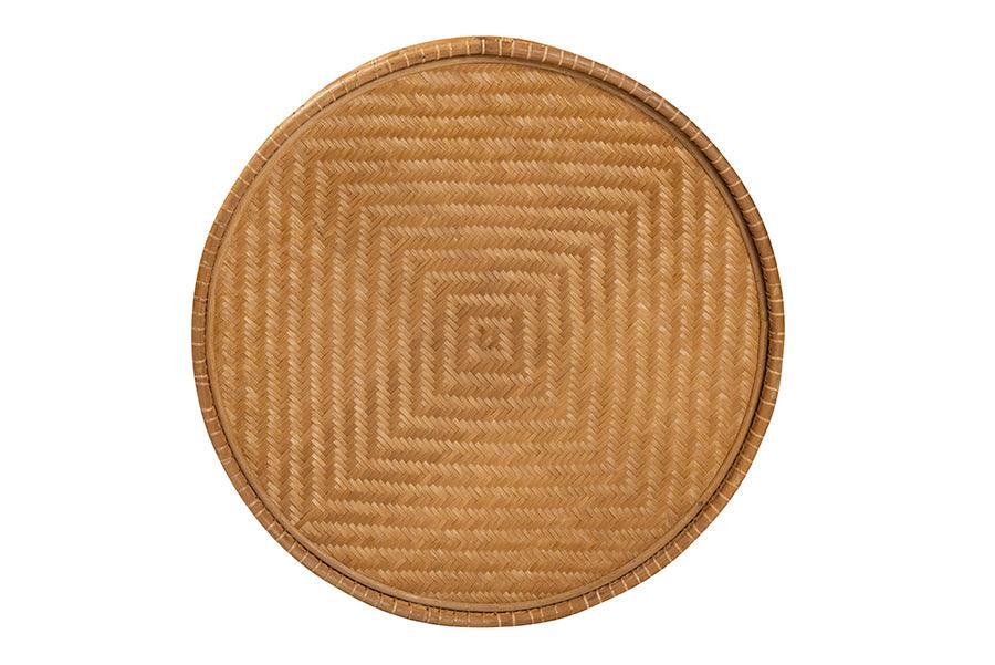 bali & pari Phoenix Modern Bohemian Light Honey Rattan Coffee Table FredCo