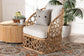 bali & pari Prisca Bohemian Light Honey Rattan Accent Chair FredCo