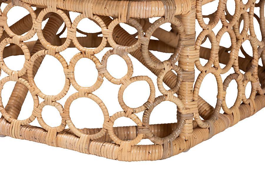 bali & pari Prisca Bohemian Light Honey Rattan Accent Chair FredCo