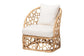 bali & pari Prisca Bohemian Light Honey Rattan Accent Chair FredCo