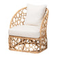 bali & pari Prisca Bohemian Light Honey Rattan Accent Chair FredCo