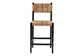 bali & pari Prita Bohemian Paper Loom and Black Mahogany Wood Bar Stool FredCo