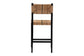 bali & pari Prita Bohemian Paper Loom and Black Mahogany Wood Bar Stool FredCo