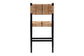 bali & pari Prita Bohemian Paper Loom and Black Mahogany Wood Counter Stool FredCo