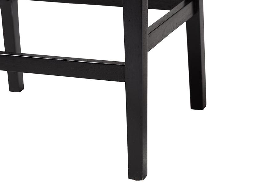 bali & pari Prita Bohemian Paper Loom and Black Mahogany Wood Counter Stool FredCo