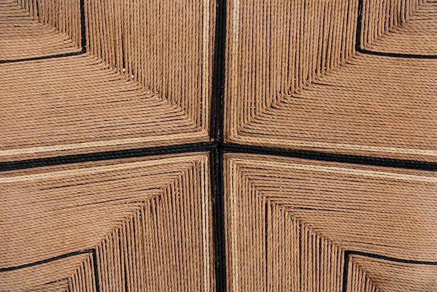 bali & pari Prita Bohemian Paper Loom and Black Mahogany Wood Counter Stool FredCo