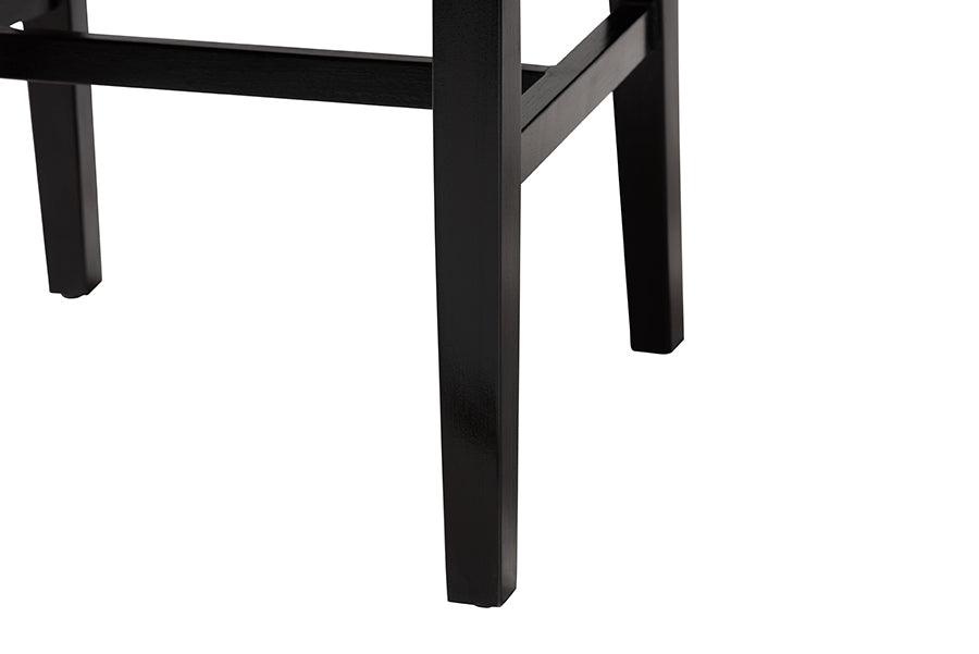 bali & pari Prita Bohemian Paper Loom and Black Mahogany Wood Dining Chair FredCo