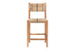 bali & pari Prita Bohemian Paper Loom and Natural Mahogany Wood Bar Stool FredCo