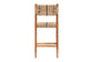 bali & pari Prita Bohemian Paper Loom and Natural Mahogany Wood Bar Stool FredCo
