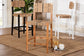 bali & pari Prita Bohemian Paper Loom and Natural Mahogany Wood Bar Stool FredCo