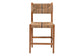 bali & pari Prita Bohemian Paper Loom and Natural Mahogany Wood Counter Stool FredCo