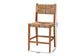 bali & pari Prita Bohemian Paper Loom and Natural Mahogany Wood Counter Stool FredCo