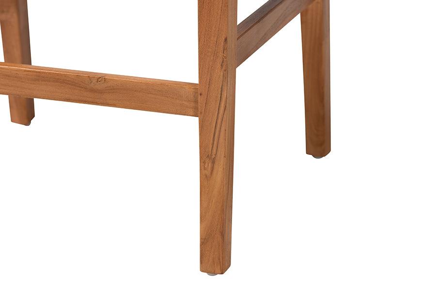 bali & pari Prita Bohemian Paper Loom and Natural Mahogany Wood Counter Stool FredCo