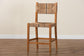 bali & pari Prita Bohemian Paper Loom and Natural Mahogany Wood Counter Stool FredCo