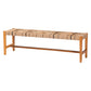 bali & pari Prita Bohemian Paper Loom and Natural Mahogany Wood Dining Bench FredCo
