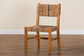 bali & pari Prita Bohemian Paper Loom and Natural Mahogany Wood Dining Chair FredCo