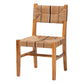 bali & pari Prita Bohemian Paper Loom and Natural Mahogany Wood Dining Chair FredCo