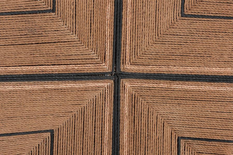 bali & pari Prita Bohemian Paper Loom and Natural Mahogany Wood Dining Chair FredCo