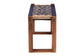 bali & pari Prunella Modern Bohemian Two-Tone Navy Blue and Natural Brown Seagrass and Acacia Wood Accent Bench FredCo