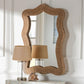 bali & pari Quiana Coastal Woven Rope Accent Wall Mirror FredCo