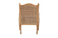 bali & pari Rachana Traditional French Beige Fabric and Honey Oak Finished Wood Accent Chair FredCo