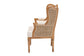 bali & pari Rachana Traditional French Beige Fabric and Honey Oak Finished Wood Accent Chair FredCo
