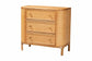 bali & pari Radenza Bohemian Light Honey Rattan 3-Drawer Storage Cabinet FredCo