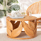 bali & pari Raflesia Modern Bohemian Natural Rattan Coffee Table FredCo