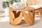 bali & pari Raflesia Modern Bohemian Natural Rattan Coffee Table FredCo
