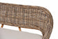 bali & pari Raisa Modern Bohemian Greywashed Seagrass and Acacia Wood 2-Piece Dining Nook Banquette Set FredCo