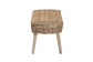 bali & pari Raisa Modern Bohemian Natural Kubu Rattan and Grey Acacia Wood Accent Bench FredCo