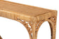 bali & pari Ramona Modern Bohemian Light Honey Rattan Console Table FredCo