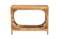 bali & pari Ramona Modern Bohemian Light Honey Rattan Console Table FredCo