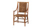 Rustic woven rattan armchair with high back for home furniture, FredCo International