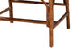 Close-up of wooden rattan furniture legs and frame, FredCo International home decor