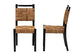 bali & pari Raniya Handwoven Seagrass Dining Chair Set of 2- Solid Mango Wood Frame with Woven Seat and Backrest, Rustic Boho Style Kitchen or Dining Room Seating, Black FredCo