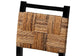 bali & pari Raniya Handwoven Seagrass Dining Chair Set of 2- Solid Mango Wood Frame with Woven Seat and Backrest, Rustic Boho Style Kitchen or Dining Room Seating, Black FredCo