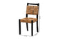 bali & pari Raniya Handwoven Seagrass Dining Chair Set of 2- Solid Mango Wood Frame with Woven Seat and Backrest, Rustic Boho Style Kitchen or Dining Room Seating, Black FredCo