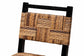 bali & pari Raniya Seagrass Counter Stool Set of 2 - Solid Mango Wood Frame with Woven Seat and Backrest, Rustic Boho Style Dining or Kitchen Island Seating, Black FredCo