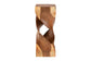 bali & pari Rapha Suar Wood Accent Table - Hand-Carved Sculptural Pedestal Stand with Twist Design, Modern Boho Side Table for Living Room or Entryway, 29.5" Tall FredCo