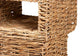 bali & pari Raziel Modern Bohemian Natural Brown Seagrass and Wood End Table FredCo
