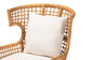 bali & pari Regina Bohemian Light Honey Rattan Arm Chair FredCo