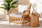 bali & pari Reina Bohemian Light Honey Rattan Arm Chair FredCo