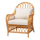 bali & pari Reina Bohemian Light Honey Rattan Arm Chair FredCo