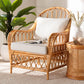 bali & pari Reina Bohemian Light Honey Rattan Arm Chair FredCo