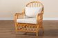 bali & pari Reina Bohemian Light Honey Rattan Arm Chair FredCo